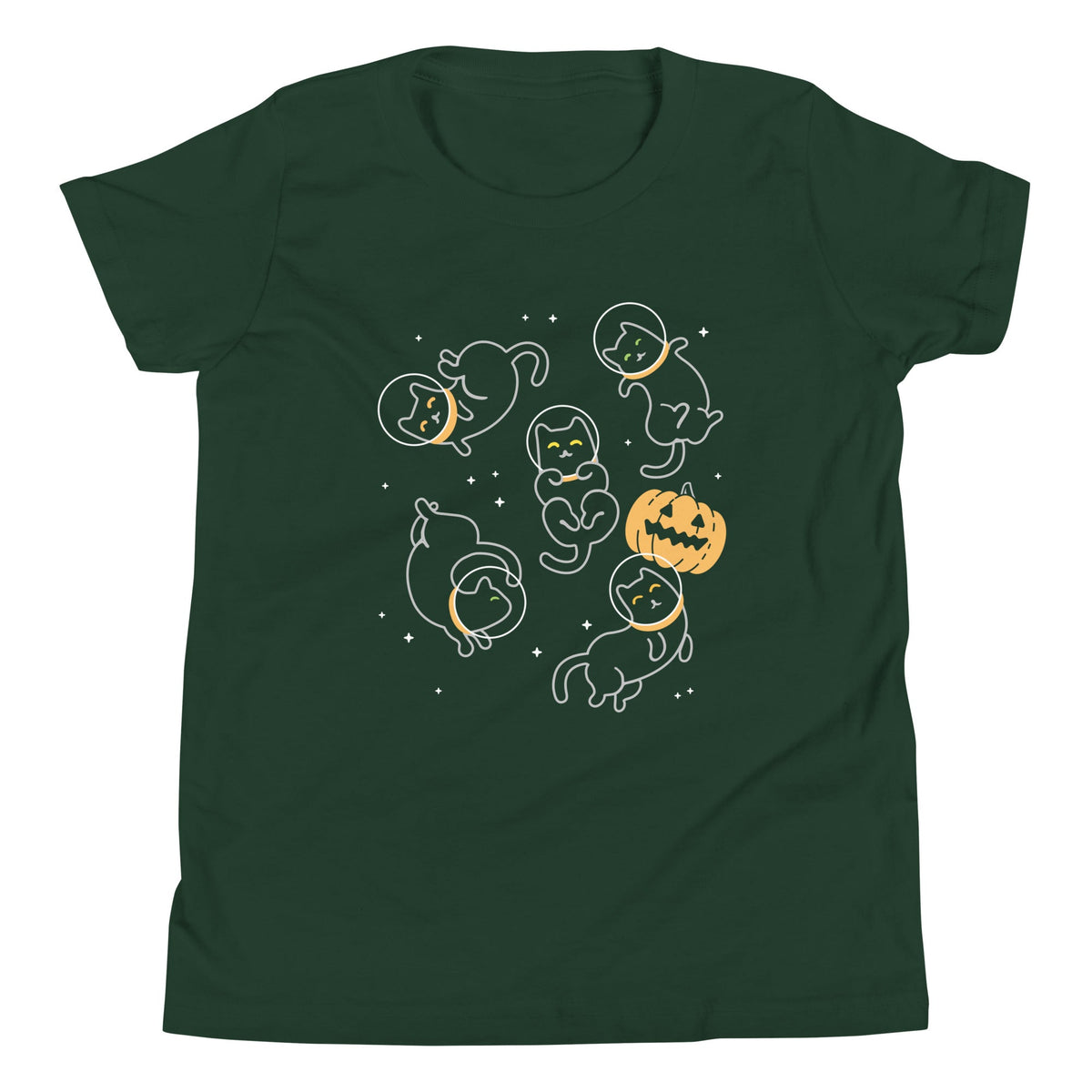 Cat Halloween In Space Kid's Youth Tee product image 4
