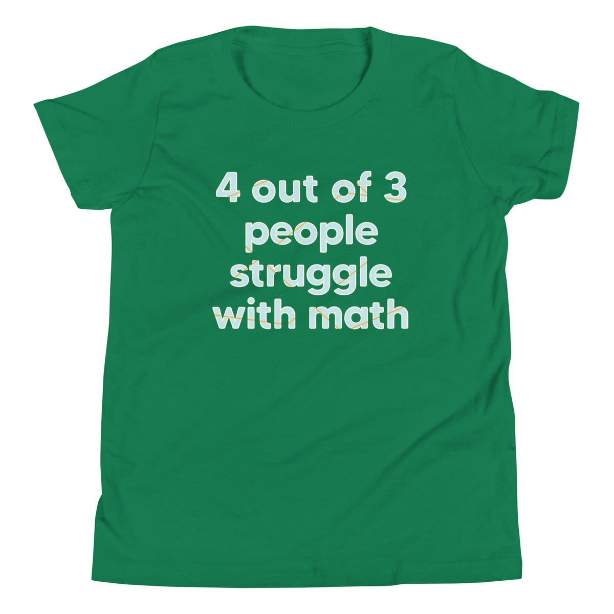 4 Out Of 3 People Struggle With Math Kid's Youth Tee product image 7