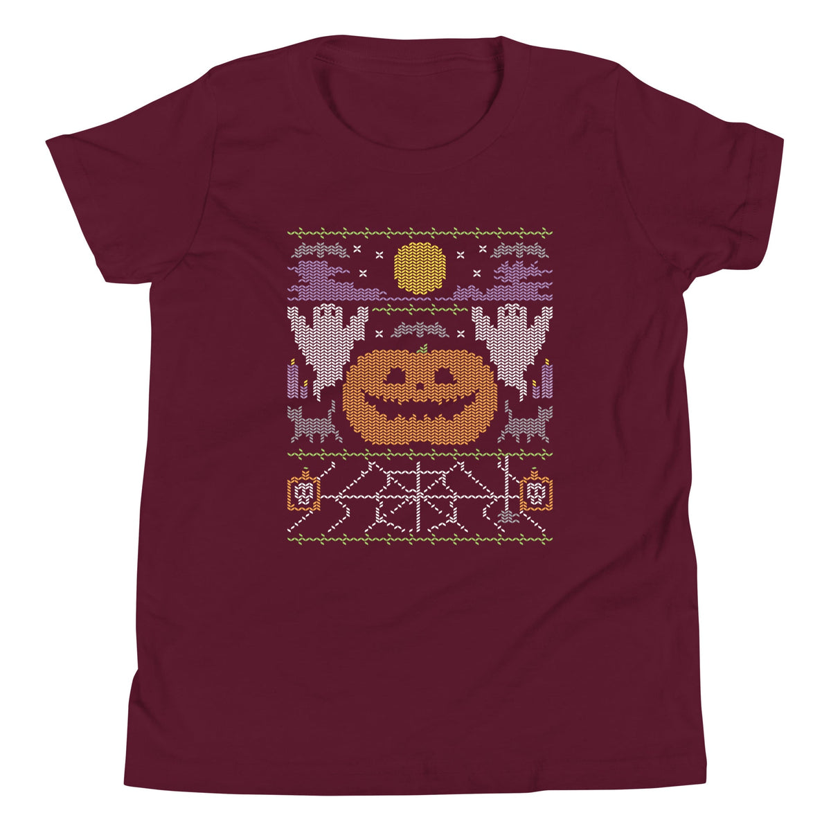 Ugly Halloween Sweater Kid's Youth Tee product image 3