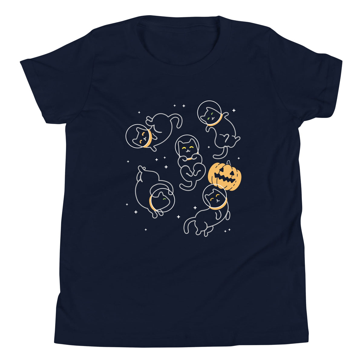 Cat Halloween In Space Kid's Youth Tee product image 2